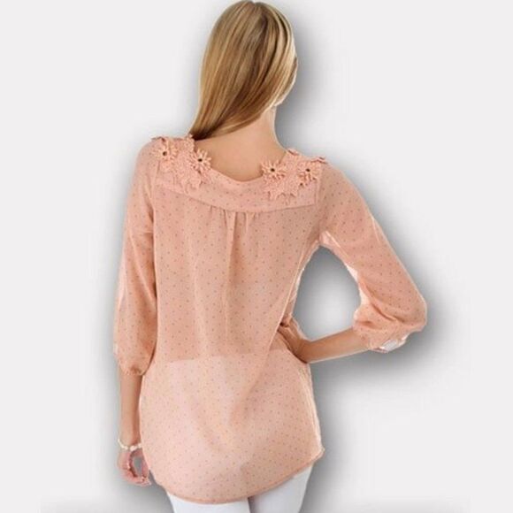 *Clearance* BKE Flowered Chiffon Blouse - Picture 3 of 3